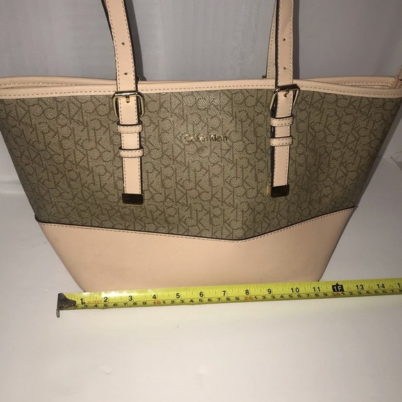 CALVIN KLEIN BLUSH MONOGRAM LOGO TOTE PURSE - Picture 11 of 12